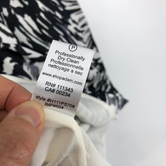 NWT Adam By Adam Lippes Women’s Black & White LS Printed Sheath Mini Dress  0 - Picture 14 of 16